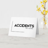 モダン引用文:事故が起こる カード (黄色い花)