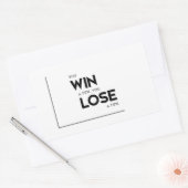 モダン引用文：勝つ、負ける 長方形シール (封筒)