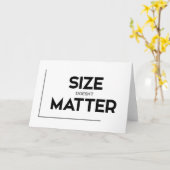 モダン引用文:大きさは問題ではない カード (黄色い花)