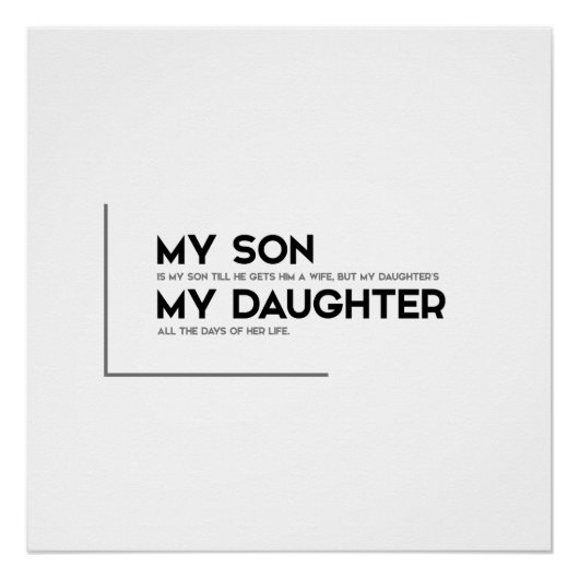 モダン引用文：息子は息子 ポスター (正面)