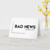 モダン引用文:悪い知らせは急速に伝わる カード (黄色い花)