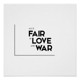 モダン引用文：愛と戦争は平等 ポスター