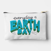 モダン引用文「毎日は地球の日」 アクセサリーポーチ (裏面)