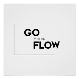 モダン引用文：流れに沿って進む ポスター