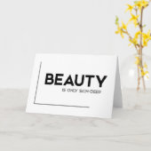 モダン引用文:美しいは皮膚深いのみ カード (黄色い花)