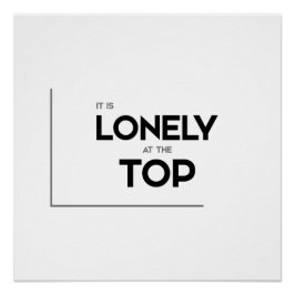 モダン引用文：頂上は寂しい ポスター
