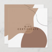 モダン形オーガニック式サロンギフト証明書 (正面/裏面)