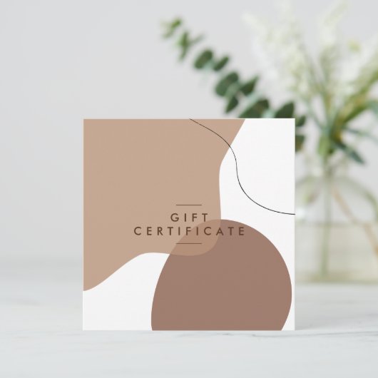 モダン形オーガニック式サロンギフト証明書 (スタンド正面)