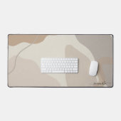 モダン形スオーガニッククリプトフォントモノグラム デスクマット (キーボード&マウス)