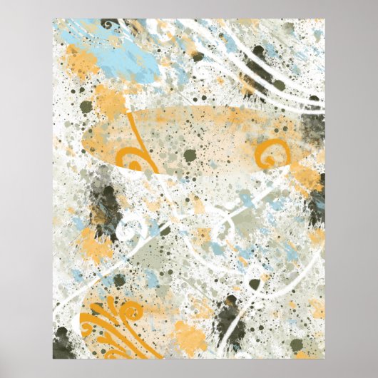 モダン形状と色 ポスター (正面)