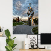 モダン彫刻庭園の小道 ポスター (ホームオフィス)