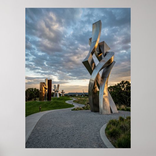 モダン彫刻庭園の小道 ポスター (正面)