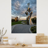 モダン彫刻庭園の小道 ポスター (キッチン)