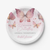 モダン彼から感じるドキドキ感 ブライダルシャワー ペーパープレート (正面)