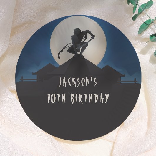 モダン忍者ウォーリア誕生日パーティー ペーパープレート