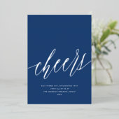 モダン応援の非フォトビジネスブルークリスマス 箔シーズンカード (立ち正面)