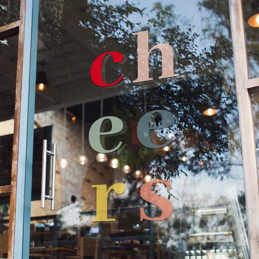 モダン応援カラフルホリデーズウィンドウ固定 ウィンドウサイン