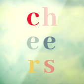 モダン応援カラフルホリデーズウィンドウ固定 ウィンドウサイン (シート3)