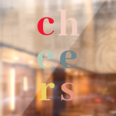 モダン応援カラフルホリデーズウィンドウ固定 ウィンドウサイン (シート2)