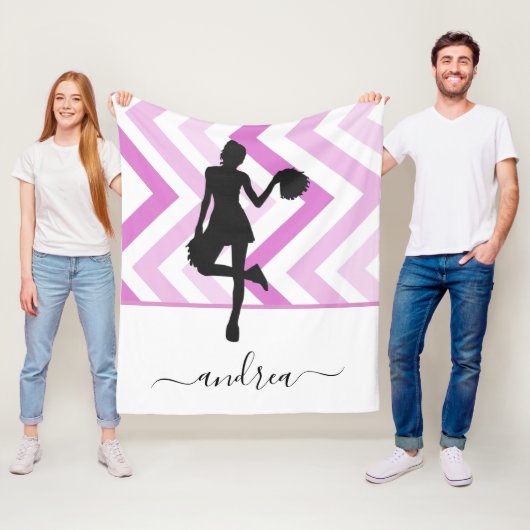 モダン応援ガーリーピンクチアリーダーかわいい名前おもしろい フリースブランケット (インサイチュ)