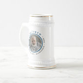 モダン応援シンプルグランドパリタイアファミリーフォト ビールジョッキ (正面左)