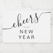 モダン応援大晦日パーティー スパークリングワインラベル (シングルラベル)