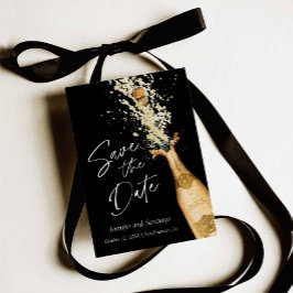 モダン応援日付カードの保存 招待状