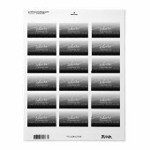 モダン応援書道スクリプト休日アドレス ラベル (フルシート)