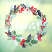 モダン応援水色リーススクリプト ウィンドウサイン (シート3)