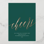 モダン応援非写真業務環境金ゴールド 箔シーズンカード (正面)