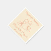 モダン応援30年エレガント誕生日ナプキンス スタンダードカクテルナプキン (角)