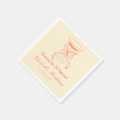 モダン応援30年エレガント誕生日ナプキンス スタンダードカクテルナプキン (角)