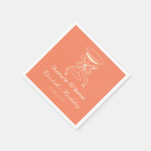 モダン応援30年エレガント誕生日ナプキンス スタンダードカクテルナプキン (角)