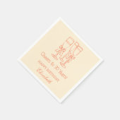 モダン応援30年エレガント誕生日ナプキンス スタンダードカクテルナプキン (角)