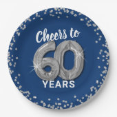 モダン応援~60年誕生日 ペーパープレート (正面)