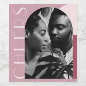 モダン応援Arch Photo結婚's ワインラベル (シングルラベル)