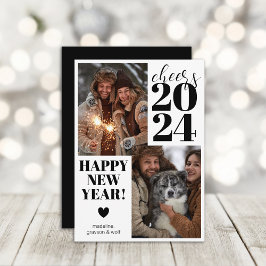 モダン応援Happy New Year写真 シーズンカード