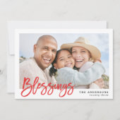 モダン恵み |ホリデーフォトカード シーズンカード (正面)