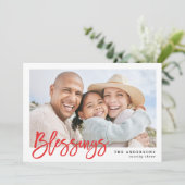 モダン恵み |ホリデーフォトカード シーズンカード (スタンド正面)