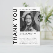 モダン悔やみや弔慰写真ありがとう サンキューカード (スタンド正面)