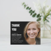 モダン悔やみや弔慰写真の葬儀 サンキューカード (スタンド正面)