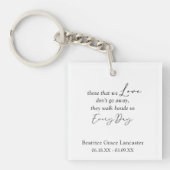 モダン悔やみや弔慰写真死没記念碑 キーホルダー (正面)