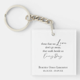 モダン悔やみや弔慰写真死没記念碑 キーホルダー