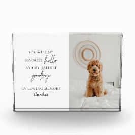 モダン悔やみや弔慰死別ペットメモリアル フォトブロック