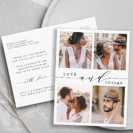 モダン愛感謝してい4結婚写真あり ポストカード
