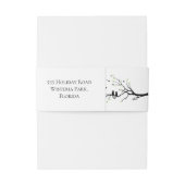 モダン愛猫ブラックシルエットハート結婚 招待状ベリーバンド (裏面例)