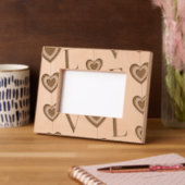 「モダン愛」とハートストリングアート レーザー彫刻フレーム (左)