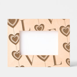 「モダン愛」とハートストリングアート レーザー彫刻フレーム