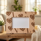 「モダン愛」とハートストリングアート レーザー彫刻フレーム