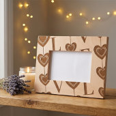 「モダン愛」とハートストリングアート レーザー彫刻フレーム